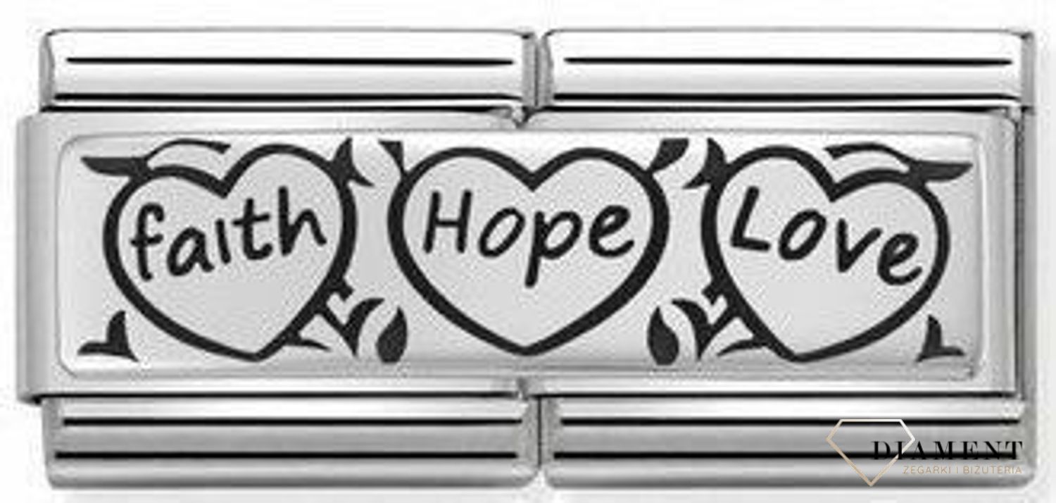 Nomination Double Link 925 zawieszka srebro 'Wiara, nadzieja, miłość' 330710 11 biżuteria nomination nomination zawieszki nomination baza.jpg